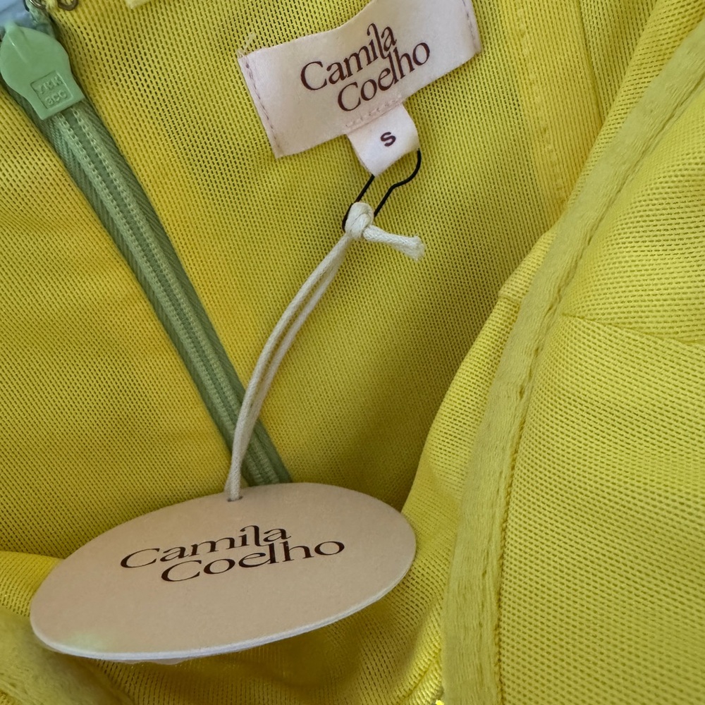 REVOLVE Mackenzie Asymmetrical Midi Dress in Limoncello - Picture 8 of 8